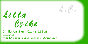 lilla czike business card